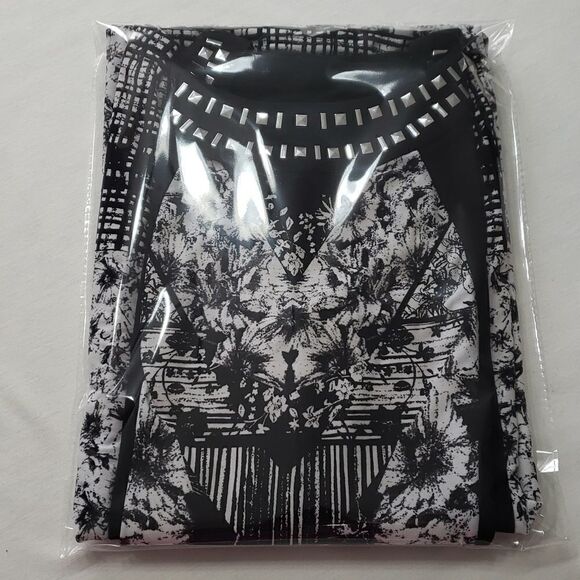 Style&Co Black & White Studded Neckline Maxi Dress MEDIUM - Picture 13 of 13